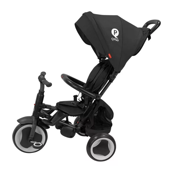 QPLAY Trojkolka Rito eva plus Black, vek 10–72 mesiacov