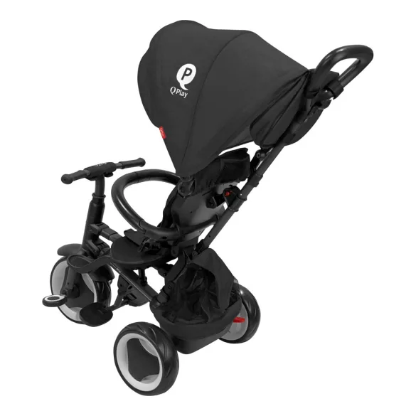 QPLAY Trojkolka Rito eva plus Black, vek 10–72 mesiacov