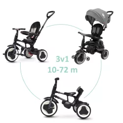 QPLAY Trojkolka Rito eva plus Grey, vek 10–72 mesiacov