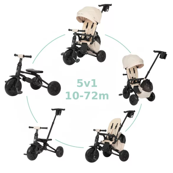QPLAY Nova Max 5 v 1 trojkolka – Beige