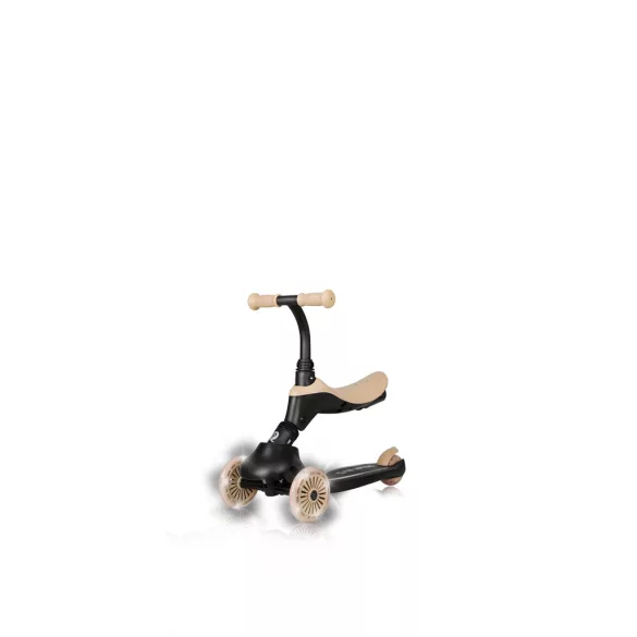 QPLAY Bežecké kolo/kolobežka Sema Evo s LED svetlami pre deti od 1 do 6 rokov do 50 kg – Khaki