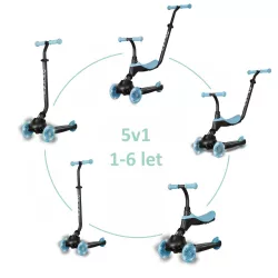   Kolobežka Qplay Sema Evo 3 v 1 pre deti od 1 do 6 rokov, do 50 kg – Sky Blue