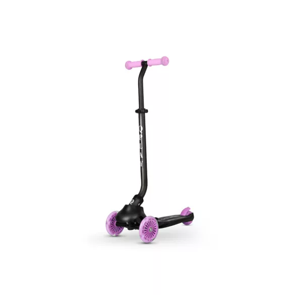 QPLAY odrážadlo/kolobežka Sema Evo s LED svetlami Violet, vek 1 – 6 rokov, do 50 kg