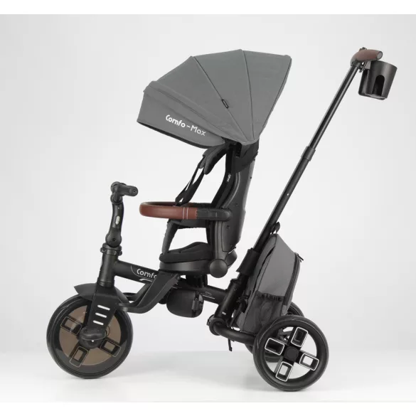 QPLAY Trojkolka Comfo Max 7 v 1, 10–72 mesiacov – Grey