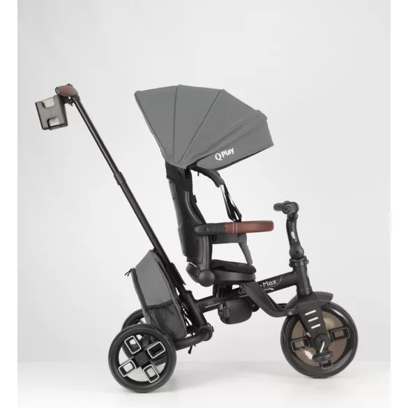 QPLAY Trojkolka Comfo Max 7 v 1, 10–72 mesiacov – Grey