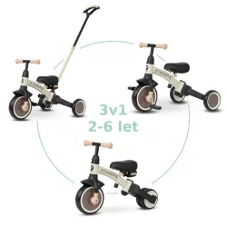 QPLAY Stager trojkolka 3 v 1 – Brown