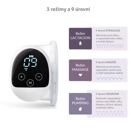 TRUELIFE Elektrická odsávačka materského mlieka handsfree Nutrio BP W5