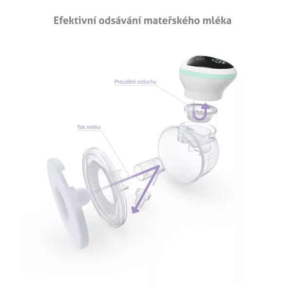 TRUELIFE Elektrická odsávačka materského mlieka handsfree Nutrio BP W5
