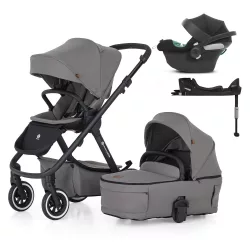   Petite&Mars Sada kočíkov 4v1 ICON LITE AIR + CYBEX Aton B2 i-Size - Dove Grey