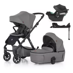   Petite&Mars Detský kočík 4v1 ICON LITE RWS + CYBEX Aton B2 i-Size - Dove Grey