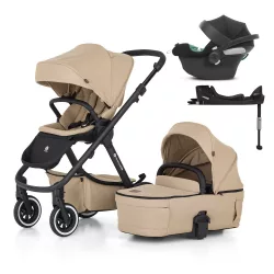   Súprava detského kočíka Petite&Mars 4v1 ICON LITE AIR + CYBEX Aton B2 i-Size – Mocha Beige
