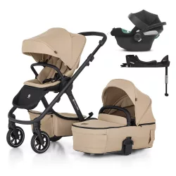   Petite&Mars Detský kočík 4v1 ICON LITE RWS + CYBEX Aton B2 i-Size - Mocha Beige