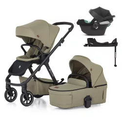   Petite&Mars Detský kočík 4v1 ICON LITE RWS + CYBEX Aton B2 i-Size - Mossy Green