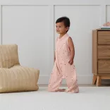 ERGOPOUCH Spací vak a dupačky 2 v 1 z organickej bavlny, súprava Daisies, 3–12 mesiacov, 6–10 kg, 0,2 TOG