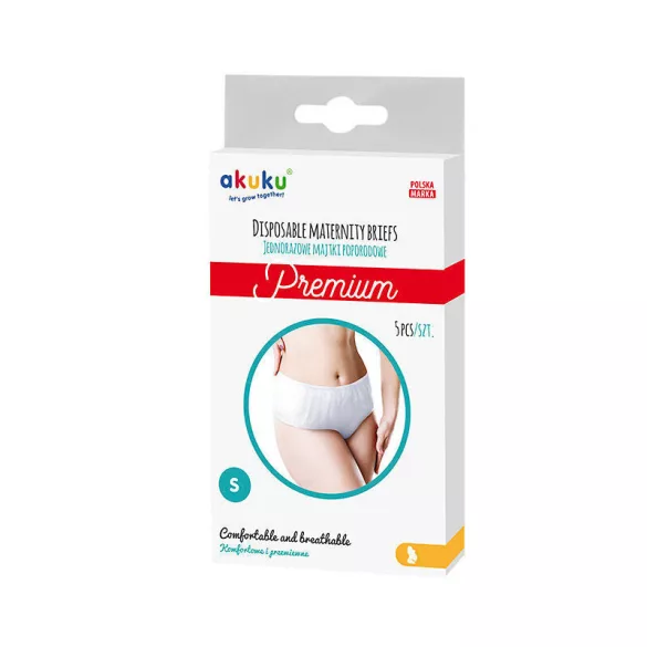 Akuku Jednorazové popôrodné nohavičky – S (5 ks)