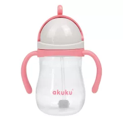 Akuku pohárik so slamkou a závažím – ružový