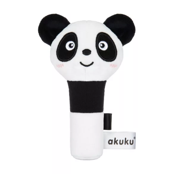Akuku Mäkká plyšová hrkálka – Panda