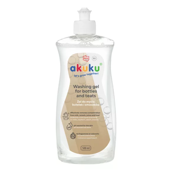 Akuku Prípravok na umývanie fľašiek a cumlíkov, 500 ml