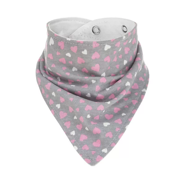 Akuku Baba bandana – zásterka (1 ks), na patent – Srdiečko