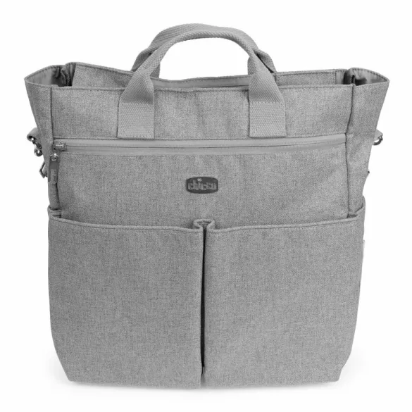 Chicco Parent Bag taška pre mamičky a taška cez rameno s 11 vreckami a prebaľovacou podložkou – sivá
