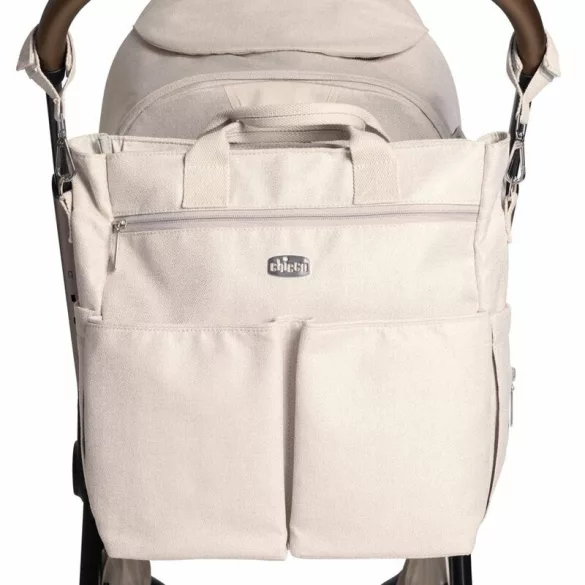 Chicco Parent Bag taška pre mamičky a taška cez rameno s 11 vreckami a prebaľovacou podložkou – sivá