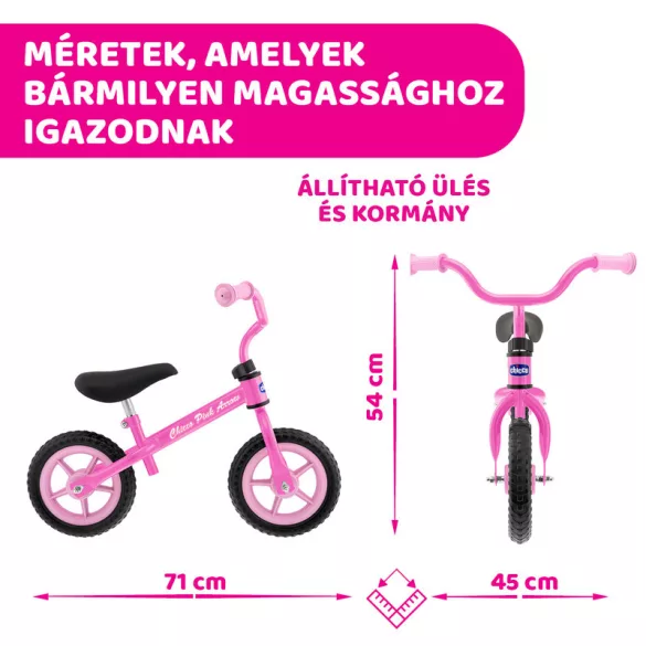 Chicco Bežecké kolo Balance Bike Pink Arrow 2–5 rokov