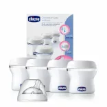 Chicco NaturalFelling Nádoby na mlieko, 4x150 ml na skladovanie materského mlieka, multifunkčné nádoby