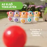Chicco Monkey Strike – opičia bowlingová a stavebná hračka, aktívny šport a hra