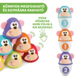Chicco Monkey Strike – opičia bowlingová a stavebná hračka, aktívny šport a hra
