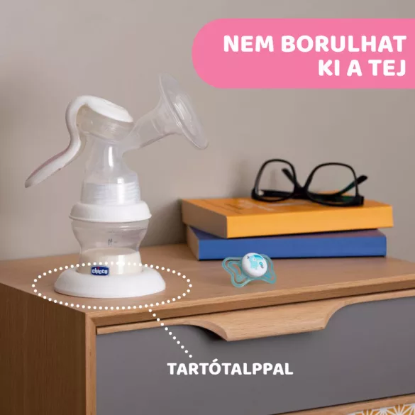 Chicco NaturalFeeling ručná odsávačka mlieka, použiteľná s fľašou NaturalFeeling