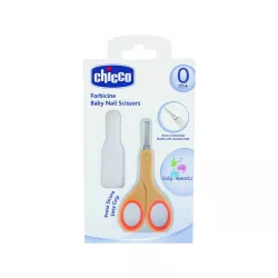   Chicco Nožnice so zaoblenými hrotmi a krytom – svetlooranžové nožnice