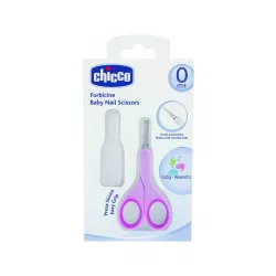Chicco Nožnice so zaoblenými hrotmi a krytom – ružové