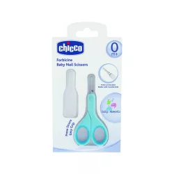   Chicco Nožnice so zaoblenými hrotmi a krytom – svetlo modré nožnice
