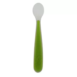 Chicco Green Up mäkká silikónová lyžica, zelená