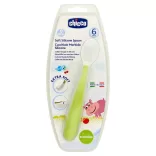 Chicco Green Up mäkká silikónová lyžica, zelená