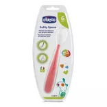 Chicco Red Up mäkká silikónová lyžička, červená