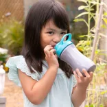 Chicco Kids Pop-Up, 350 ml, fľaša so slamkou, od 2 rokov, ružová