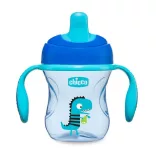 Chicco Training Cup 2in1 tréningový pohárik s vyberateľným ventilom, modrý