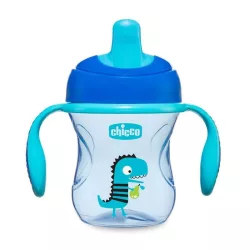   Chicco Training Cup 2in1 tréningový pohárik s vyberateľným ventilom, modrý