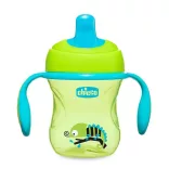 Chicco Training Cup 2in1 tréningový pohárik s vyberateľným ventilom, modrý