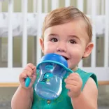Chicco Training Cup 2in1 tréningový pohárik s vyberateľným ventilom, modrý