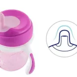 Chicco Training Cup 2in1 tréningový pohárik s vyberateľným ventilom, modrý