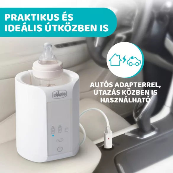 Chicco Ohrievač fľašiek Home-Travel pre domáce použitie a do auta s adaptérom
