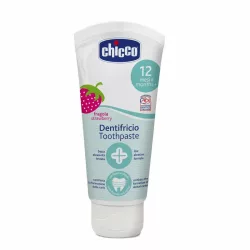   Chicco Zubná pasta s príchuťou jahody s obsahom fluóru 50 ml s xylitolom – 1–5 rokov
