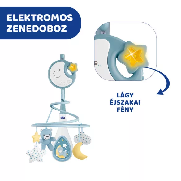 Chicco Next 2 Dreams hudobný otočný projektor – nočné svetlo modré