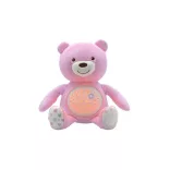 Chicco Baby Bear plyšový medvedík s projektorom a nočným svetlom – ružový