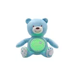 Chicco Baby Bear plyšový medvedík s projektorom a nočnou lampičkou – modrý