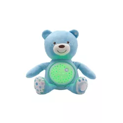   Chicco Baby Bear plyšový medvedík s projektorom a nočnou lampičkou – modrý