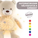 Chicco Baby Bear plyšový medvedík s projektorom a nočnou lampičkou – neutrálna farba