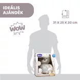 Chicco Baby Bear plyšový medvedík s projektorom a nočnou lampičkou – neutrálna farba